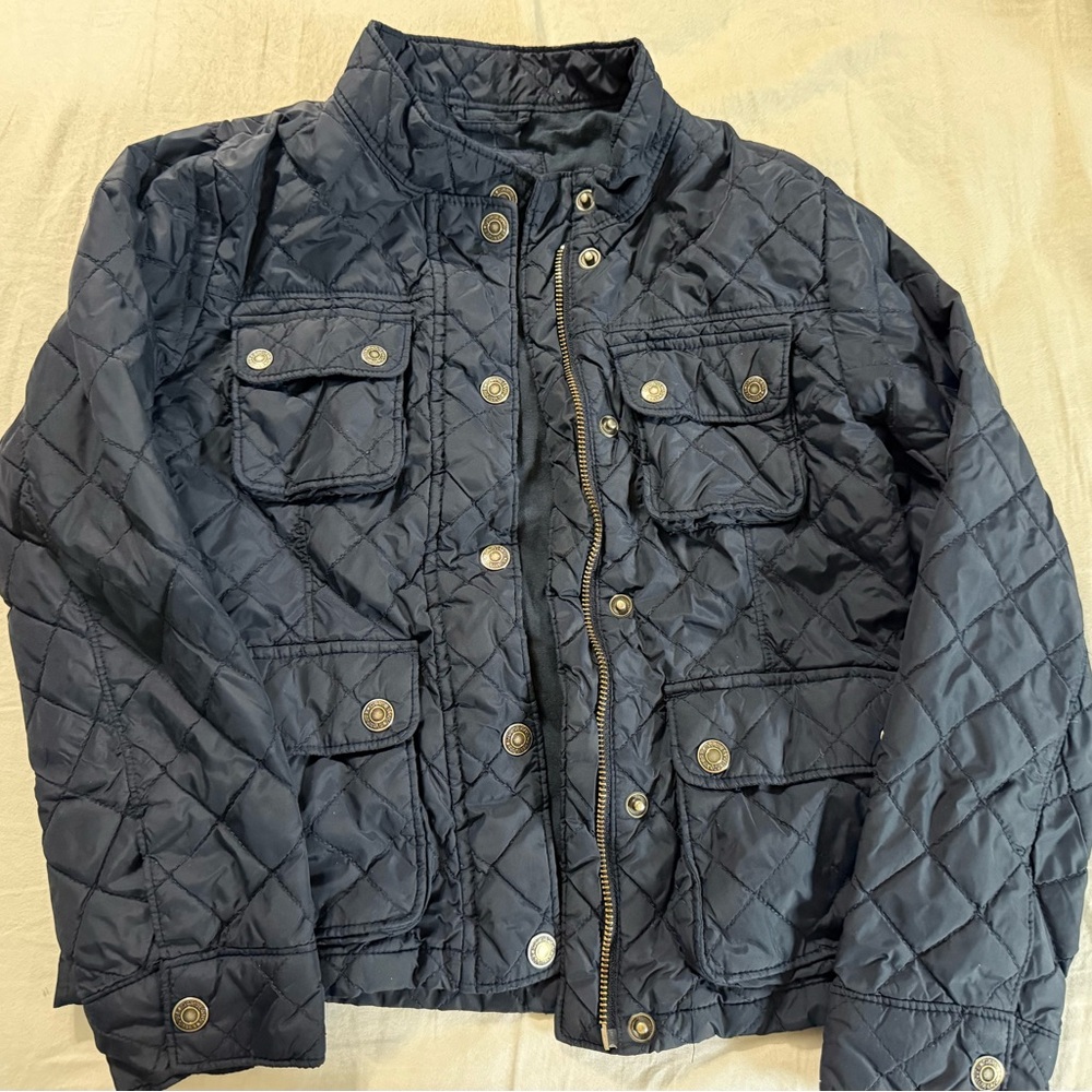 Kids Quilted Jacket - navy